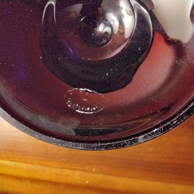 1930s Czech Kralik Art Glass End of Day Candy Dish/Vase  9â€