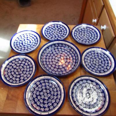 Boleslawiec Pottery Dinnerware: 7- 8