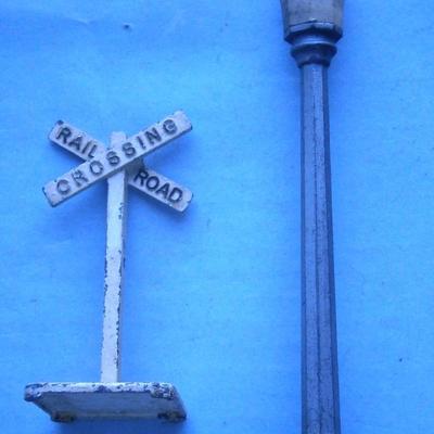 2 Vintage Toy Railroad Accessories,