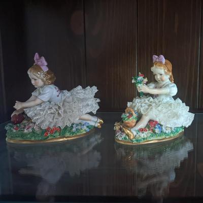 Sitzendorf Dresden Lace Figuerines- Set of 3