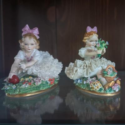 Sitzendorf Dresden Lace Figuerines- Set of 3
