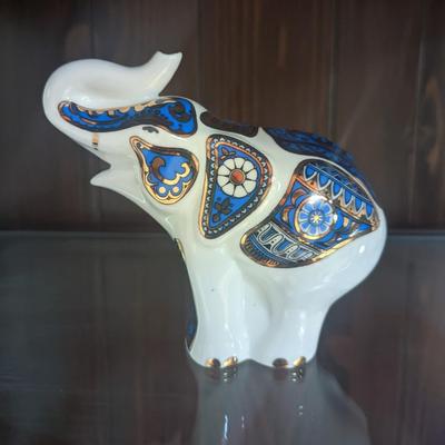 Mlsena Porcelain fine gold plated elephant