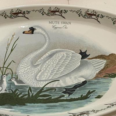 Vintage Portmeiron Mute Swan Oval Platter
