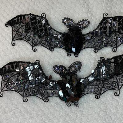 Sequined Bats ornaments