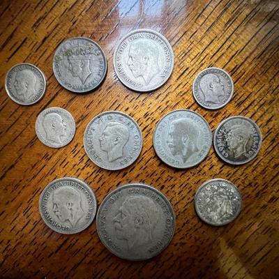 Lot of Antique Silver British Coins