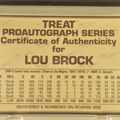 Lou Brock Autograph