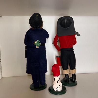 3 Byers Choice Figurines, Policeman, Fireman and Dalmation