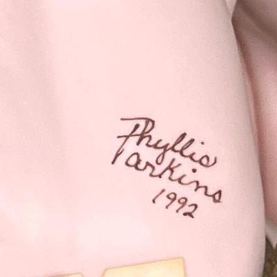 1992 Signed Phyllis Parkins Porcelain Angel Figurine