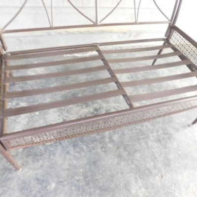 Metal Frame Patio Loveseat with Cushions