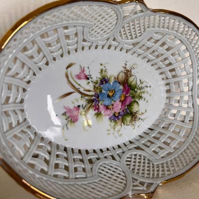 Ramex Porcelain Hand Painted Reticulated Bowl