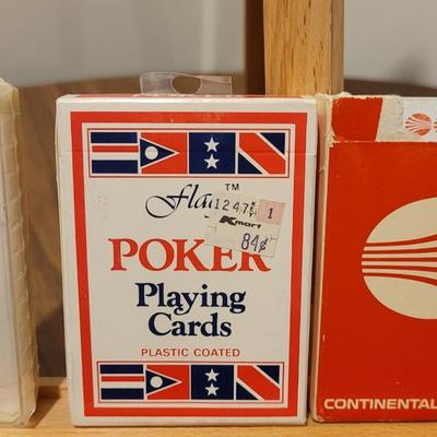 Lot 5: Vintage Playing Cards including Continental Airlines Cards