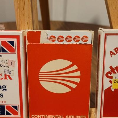 Lot 5: Vintage Playing Cards including Continental Airlines Cards