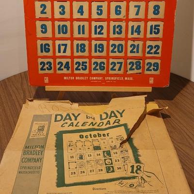 Lot 7: Vintage Mid Century Milton Bradley 'Day by Day Calendar'