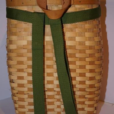 PUTNEY VERMONT BASKETVILLE OAK SPLINT TRAPPERS STYLE BASKET