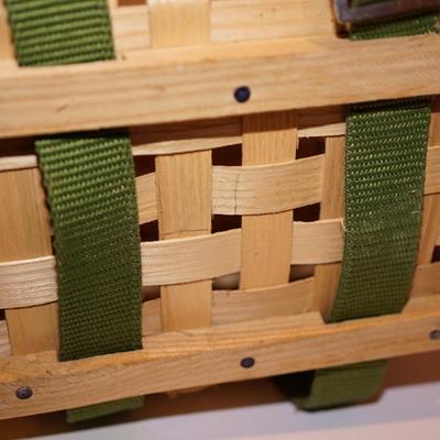 PUTNEY VERMONT BASKETVILLE OAK SPLINT TRAPPERS STYLE BASKET