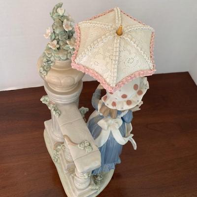 Lladro Girl With Umbrella