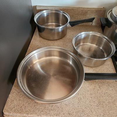 Amway Queen 3 PLY 18/8 Stainless Steel Pots & Pans Lot