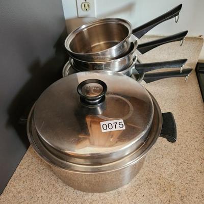 Amway Queen 3 PLY 18/8 Stainless Steel Pots & Pans Lot
