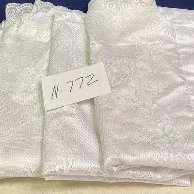 4 Lace Curtain Panels 53â€ x 80â€