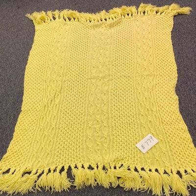 Yellow Afghan 46â€x57â€
