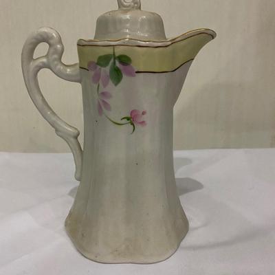 Hand painted vintage china chocolate pot  READ DETAILS