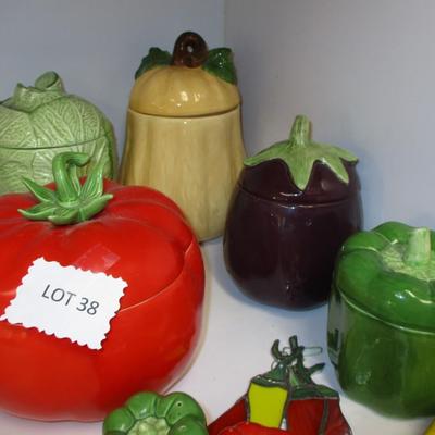 Ceramic Vegetable Canister Set