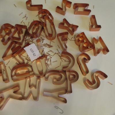 Copper Alphabet Cookie Cutters