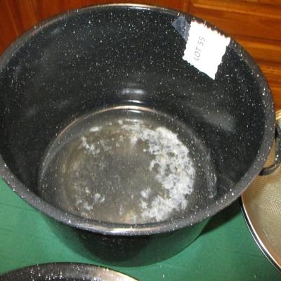 Various Kitchenware-Strainers, Enamel Pot