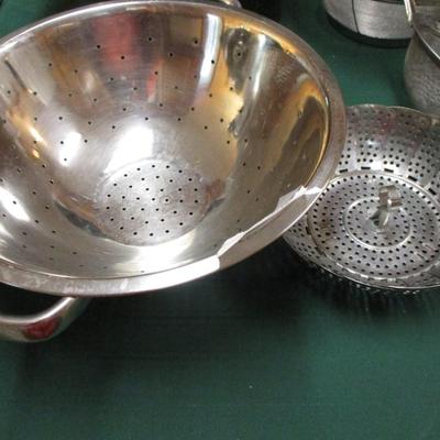 Various Kitchenware-Strainers, Enamel Pot