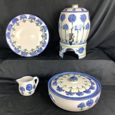 6000 5pc Louisville Stoneware Cornflower Pottery Set