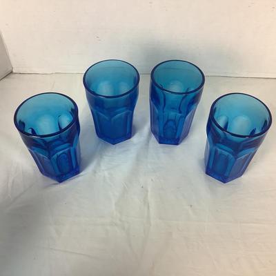 6001 Mid Century  Modern Cobalt Blue Glassware