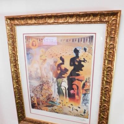 Framed Art Limited Edition Lithograph 106/500 'Hallucinogenic Toreador' by Salvador Dali