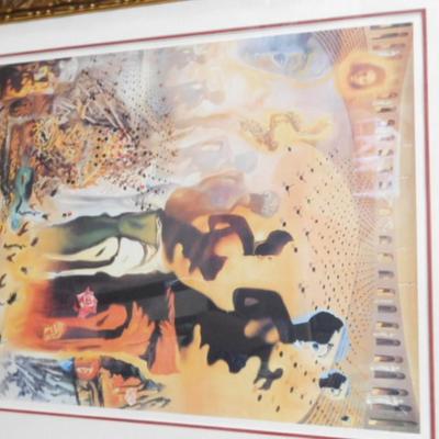 Framed Art Limited Edition Lithograph 106/500 'Hallucinogenic Toreador' by Salvador Dali
