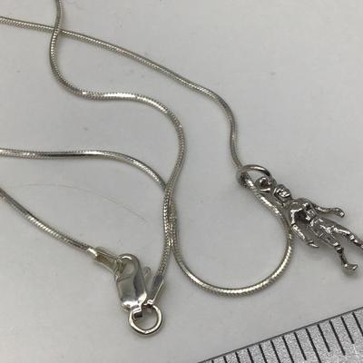 Sterling Silver Pendant with Silver 925 Soccer Necklace