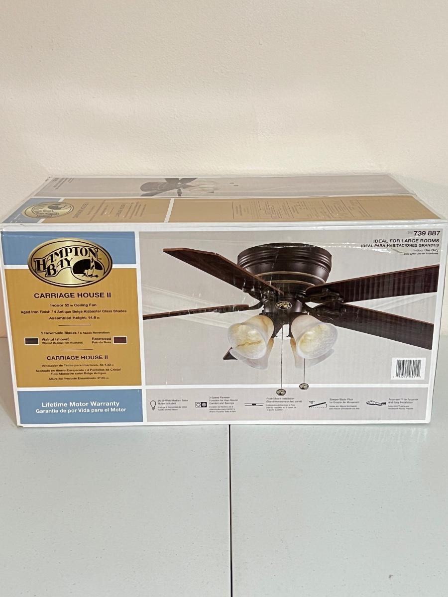 HAMPTON BAY Carriage House II Indoor Ceiling Fan NIB