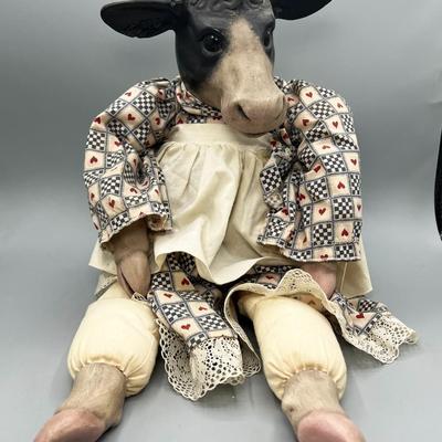 Country Rustic Soft Body Cow Doll