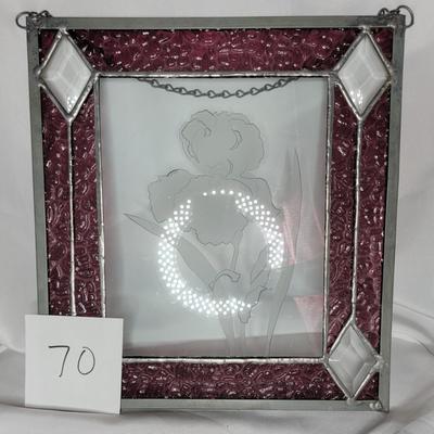 Stained glass wall hanging