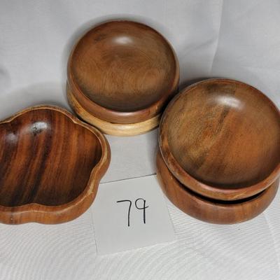 Vintage wood salad bowels