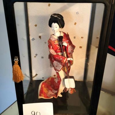 Geisha doll in case