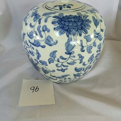 White and blue pottery