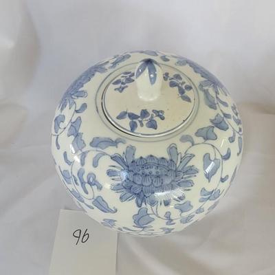 White and blue pottery