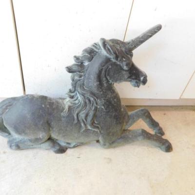 Large Metal Cast Unicorn for Wall Mount
