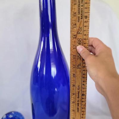 Jumbo wine bottle and glass blown waterer