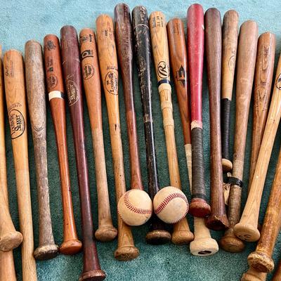 Collection of Wooden Louisville Slugger Baseball Bats  (BR2-JM)