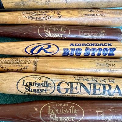 Wooden Softball Bats. (BB- JM)