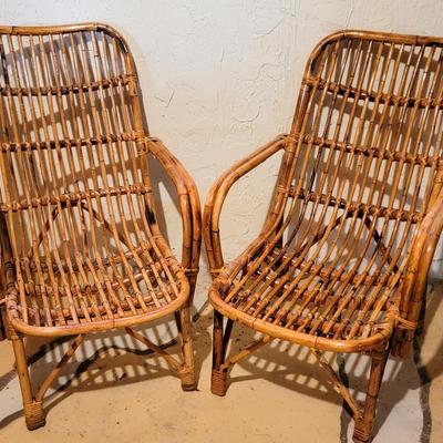 VIntage mid-century bamboo chairs