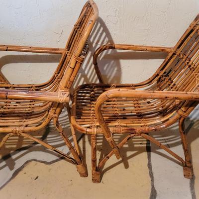 VIntage mid-century bamboo chairs