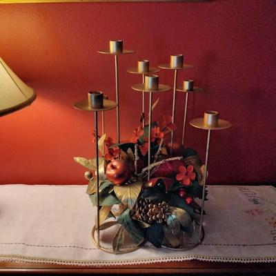 Gorgeous large candlebra for Thanksgiving and Christmas.