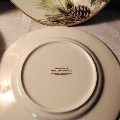 Botanical Wreath by WILLIAMS-SONOMA Salad Plates NEW IN BOX