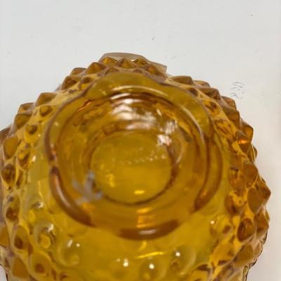 Fenton Vintage Hobnail Tea Light - Amber